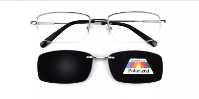  Clip On Sunglasses S9076 Silver