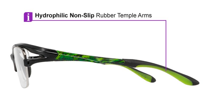 Prescription Sports & Safety Glasses 6028  Black Green