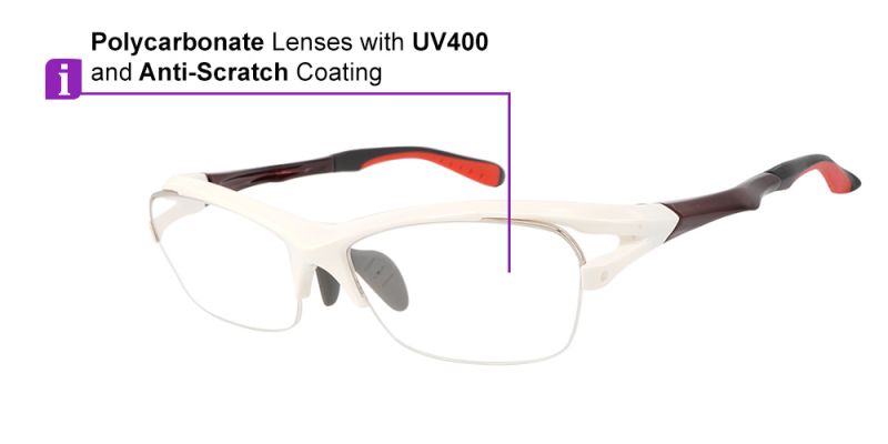 Prescription Sports & Safety Glasses 6028 White