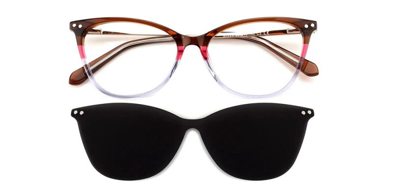 Clip On Sunglasses G5225 Brown