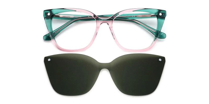 Clip On Sunglasses G5276 Green