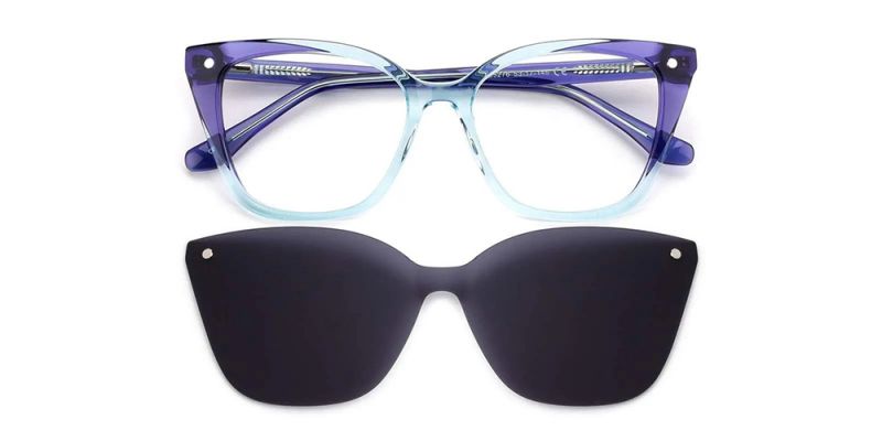 Clip On Sunglasses G5276 Purple