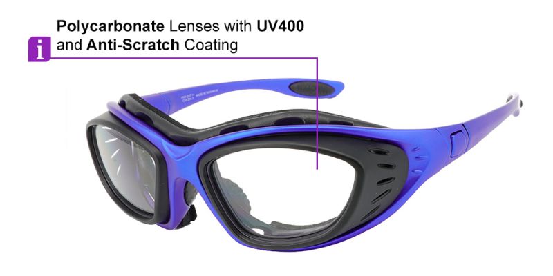 Prescription Sports Goggles J61 Blue - Soft Seal Padding