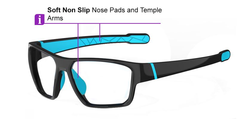 Prescription Sports Sunglasses KA0408 Black & Blue