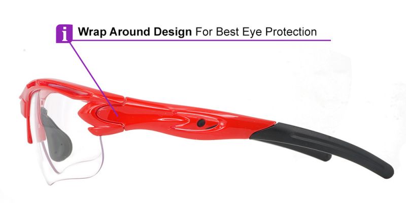 Prescription Safety Glasses Q52 Red - ANSI Z87.1 Certified