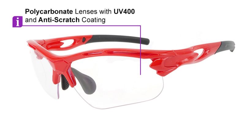 Prescription Safety Glasses Q52 Red - ANSI Z87.1 Certified